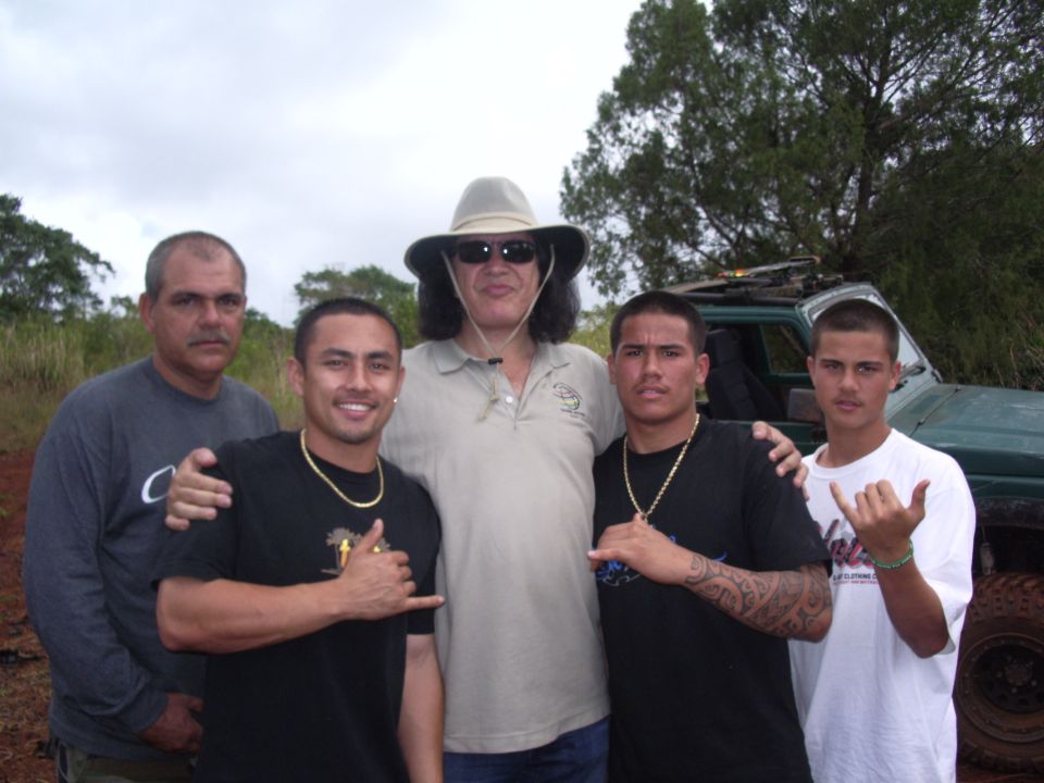 Richard DeLima Jr., Kekoa Farreira, Mr., Gene Simmons, Peter Boy Desaulniers, and Sean..