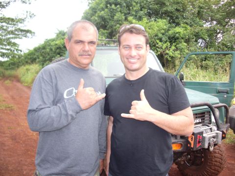 1991 Ford Bronco - Richie with one of Genes crew members.