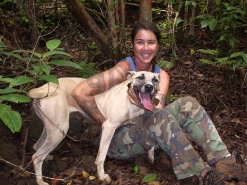 1991 Ford Bronco - Our friend and Richards girlfriend, Malia Davis, the toughest of the bunch! Seen here hiking with her dog Cricket.