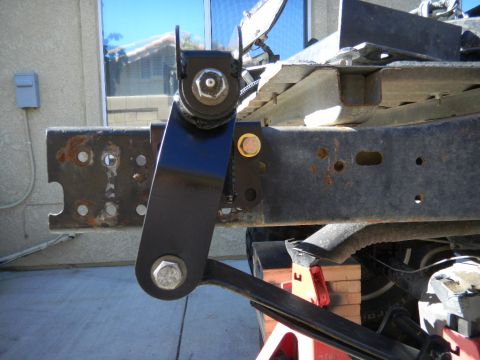 1997 Ford Ranger - Close-up of a truck's frame and suspension components, showing aftermarket parts installed.
