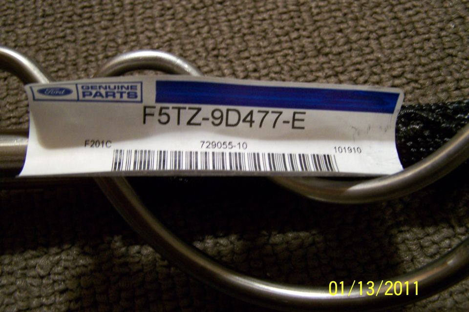 Part number decal on new air pipe
