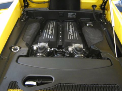 2000 Mercury Grand Marquis - Close-up of a Lamborghini V10 engine, showing the twin valve covers.