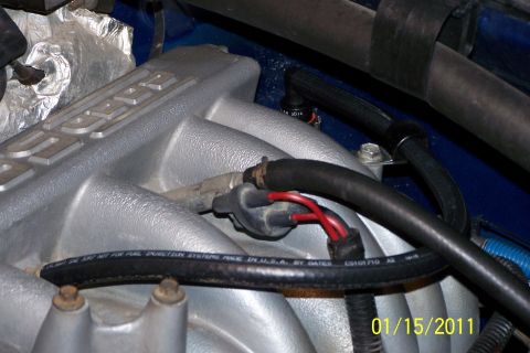 1996 Ford Bronco - As seen on truck now. Note p-clamp hose support.