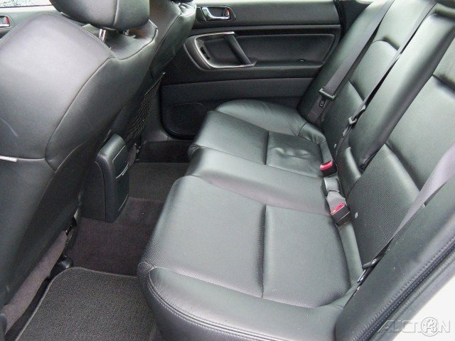 Interior rear seats and door panel of a car