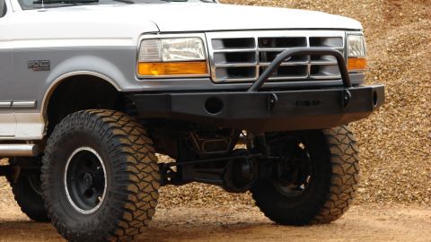 1995 Ford Bronco - This 1995 Ford Bronco features a custom front bumper and grille with an added bull bar for protection.
