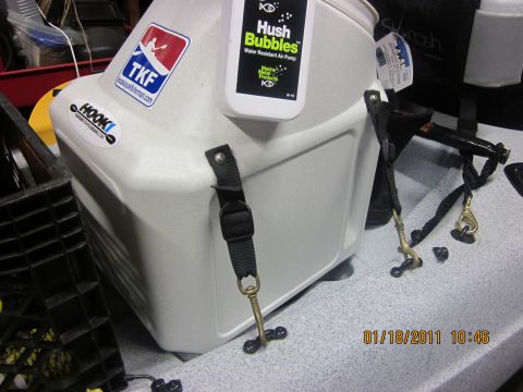 1953 Ford Mainline - A close-up view of a cooler and kayak accessories, with a date stamp indicating it was photographed in 2011.