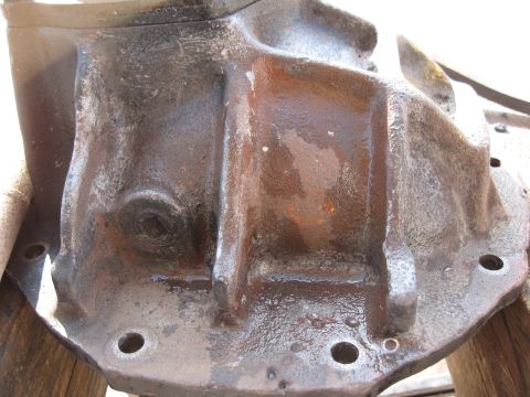 1968 Shelby GT500 - This is a close-up view of a used differential housing, showing signs of wear and rust.