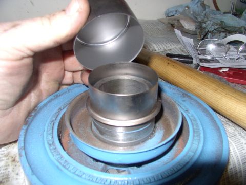 1982 Chrysler New Yorker - See that groove filled with paint, just below the repair sleeve ? Put back, without the sleeve it will allow oil past your new timing cover…