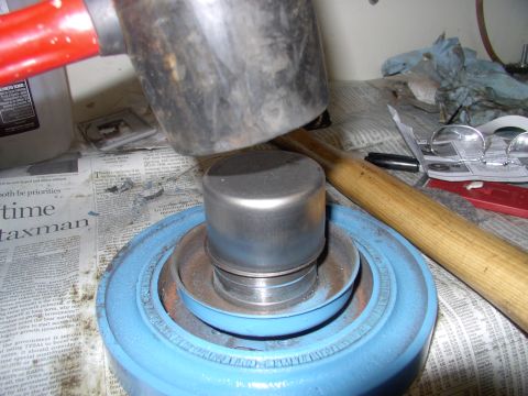 1982 Chrysler New Yorker - Pound new repair sleeve onto balancer snout AND......