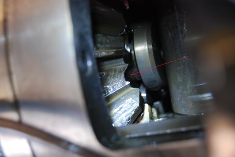1982 Ford Bronco - This image shows severely damaged gears within a vehicle's differential, indicating a mechanical failure.