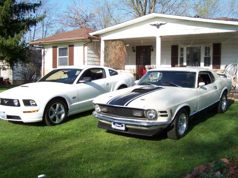 1973 Ford Ranchero - m.y 1970 ford mustang mach1.my wifes 2007 ford mustang gt