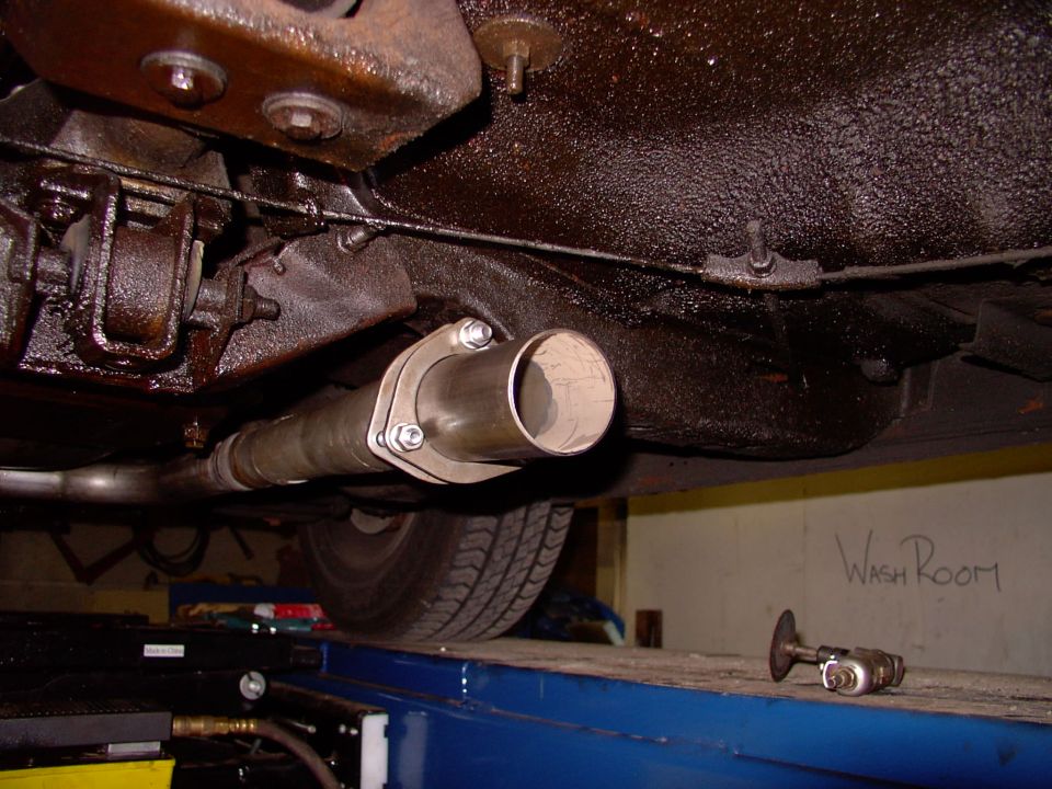 For the sake of utility you can unbolt the back section anytime you need to. Everything is 2 1/4 inch from here back, muffler tailpipe, etc.