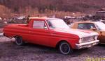 Red pickup truck, 3/4 front view