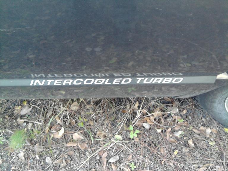 Side panel with "INTERCOOLED TURBO" text