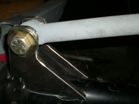 1995 Ford Bronco - A close-up view of a suspension part, possibly from a vehicle modification project.