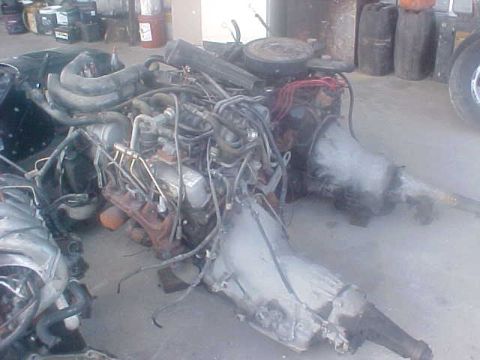 1996 Ford Bronco - Engine and transmission assembly shown from the side, likely for a Ford Bronco.