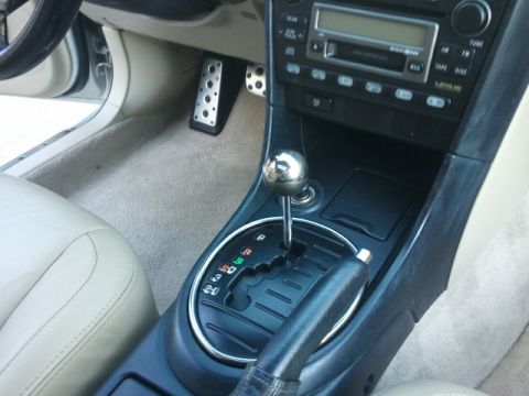 2008 Subaru Legacy - Close-up of a car's center console, highlighting the automatic transmission shifter and pedals.