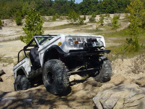 1992 Ford Bronco - This classic Ford Bronco navigates a rocky off-road course, its capabilities.