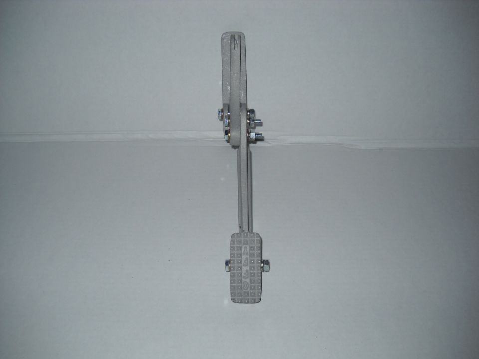 1-26-2011:  Here's a little update. I got a couple more parts I needed.

Here's the Offenhauser throttle pedal assembly that I received as a gift for Christmas. I like the pedal but the build quality is horrible!   All the pivots are extremely sloppy, the hardware is as cheap as you can get and they put the pedal itself on upside down!   So I'm going to have to find some kind of bushings for the pivot points and replace all the hardware.