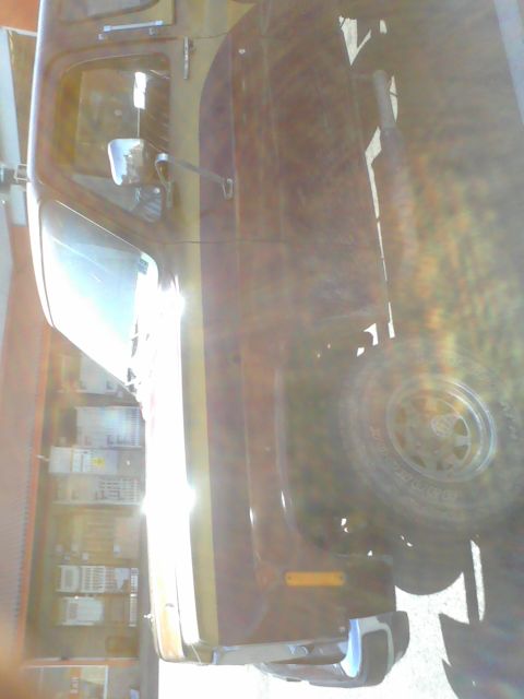 1988 Ford Bronco - A brown and tan Ford Bronco is viewed from the side, with a reflection on the window and a watermark at the bottom.