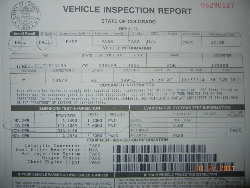 Emissions fail bull shit! 01/26/11