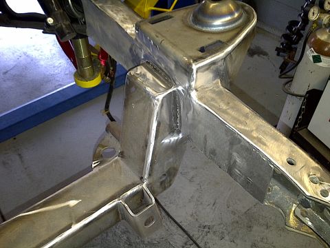 1941 Ford Pickup - This image shows a custom-welded vehicle frame, not a 1941 Ford Pickup.