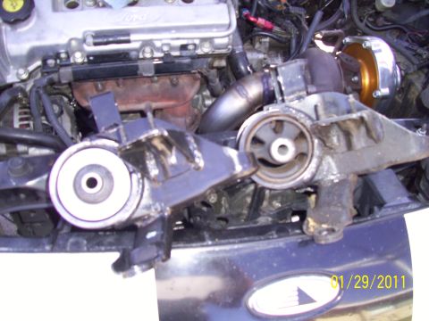1995 Ford Probe - Custom turbocharger installation in an engine bay, dated January 29, 2011.