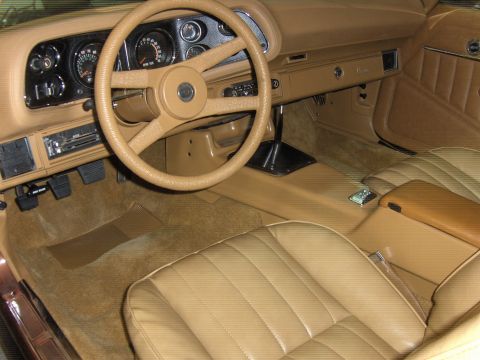 1979 Chevrolet Camaro - Interior view of a 1979 Chevrolet Camaro, showing the dashboard, steering wheel, and seats.