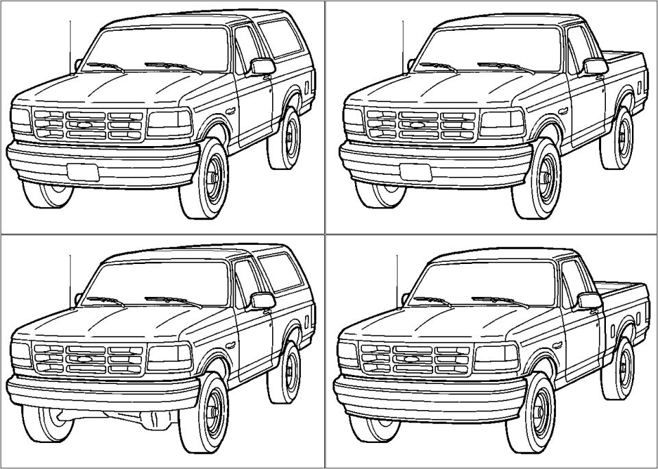 Fullsize Line Drawings
IF THE IMAGE IS TOO SMALL, click it.

Lower R is F150 2WD