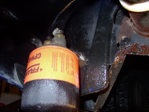 1983 Chrysler Fifth Avenue - In the pocket ahead of teh passenger's front tire, just behind teh bumper. I purposely left it hanging down, in the airstream 1 inch for ex…