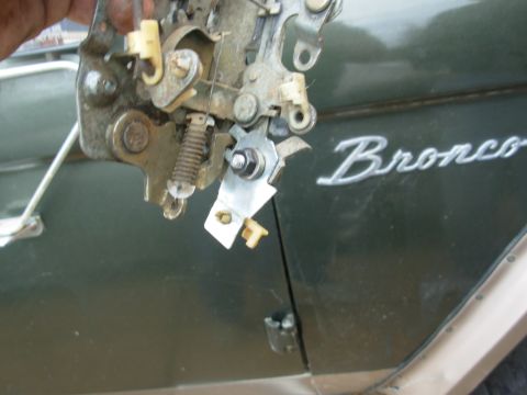 1976 Ford Bronco - The nut doesn't interfere with the lock slide now, and it has been red-threadlocked. The final steps are to adjust the angle of the new lev…