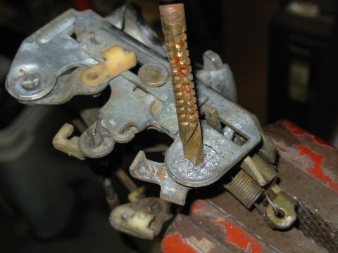 1976 Ford Bronco - Because this latch has failed to release the door more than once due to a sticking lock mechanism, it will be modified so the inside handle…