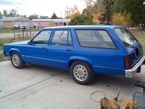 1982 Mercury Zephyr - This blue 1982 Mercury Zephyr wagon is seen from the rear quarter angle.