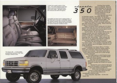 1996 Ford C-350 (Centurion Conversions) - This 1996 Ford C-350 Centurion Conversions SUV is shown in Oxford White with a Medium Silver paint package.