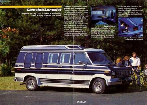 1996 Ford C-350 (Centurion Conversions) - This Ford E-Series van conversion features a two-tone paint scheme and custom windows.