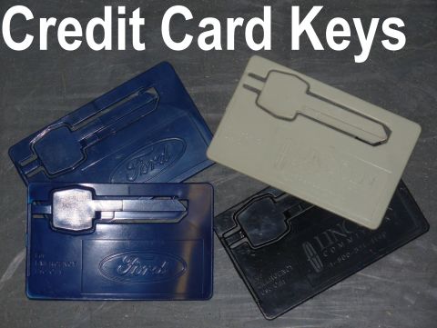 1983 Ford Bronco - Credit Card Keys SOLD black, and one dark blue