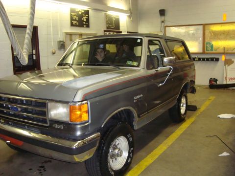 1991 Ford Bronco - After a quick cleaning at the firehouse.