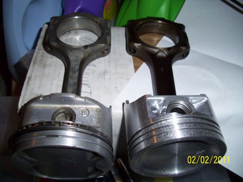 1995 Ford Probe - Engine pistons and connecting rods are shown, with a date stamp of 02/02/2011.