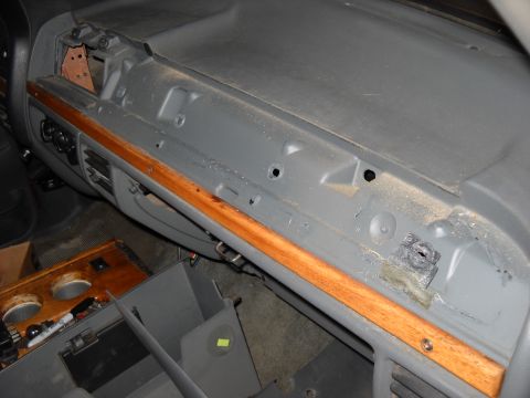 1993 Ford C-150 (Centurion Conversions) - Interior view of a vehicle dashboard, appearing to be under repair or disassembly.