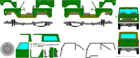 1976 Ford Bronco - Paintable early Bronco line drawings 1. Click the image (to get the ORIGINAL size) before saving it. Open the image using MSPaint (or other…