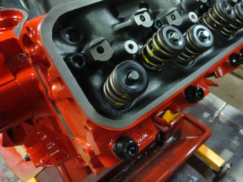 1989 Ford Bronco - Close-up view of an engine's internal components, including valve springs and pushrods.
