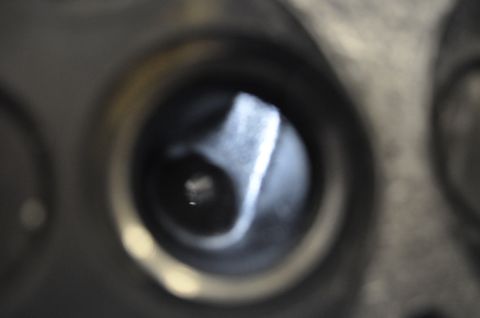 1984 Ford Bronco - Interior view of an engine cylinder, likely during a rebuild process.