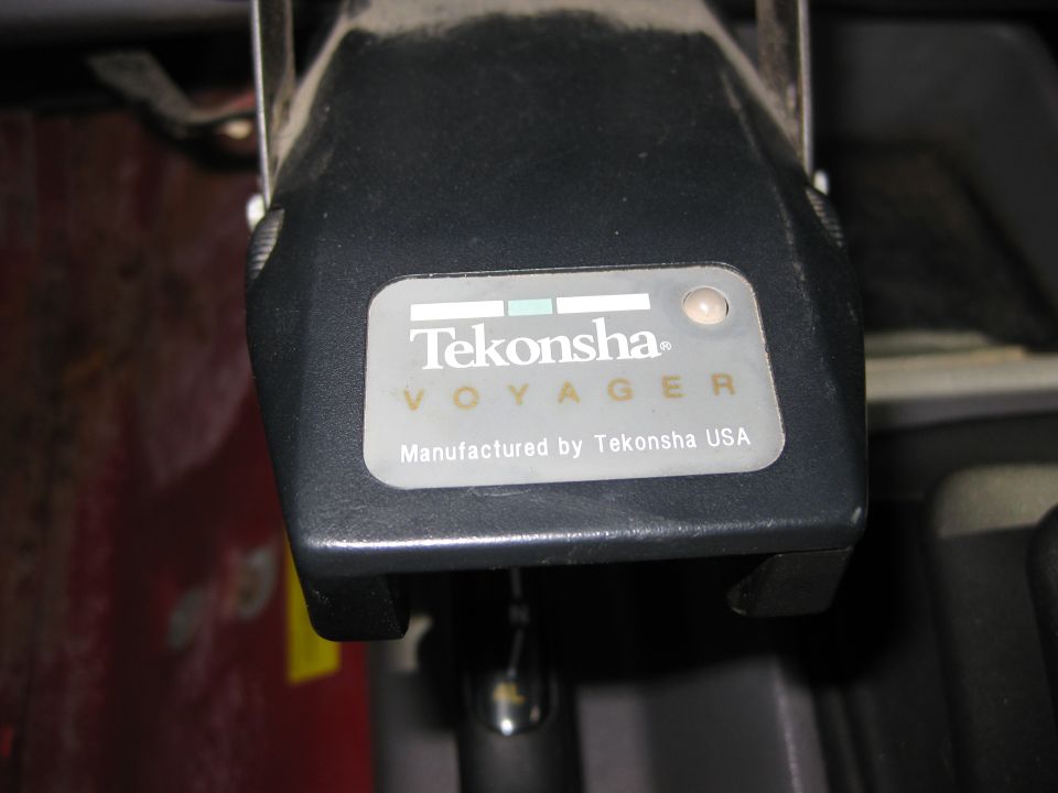 Tekonsha Voyager trailer brake controller with "Manufactured by Tekonsha USA" text