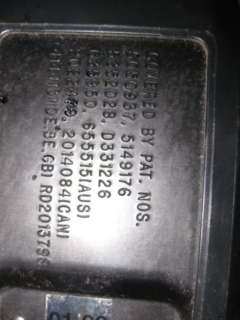 1998 Jeep Wrangler - This VIN plate shows various patent numbers and manufacturing dates, but no specific model year is visible.