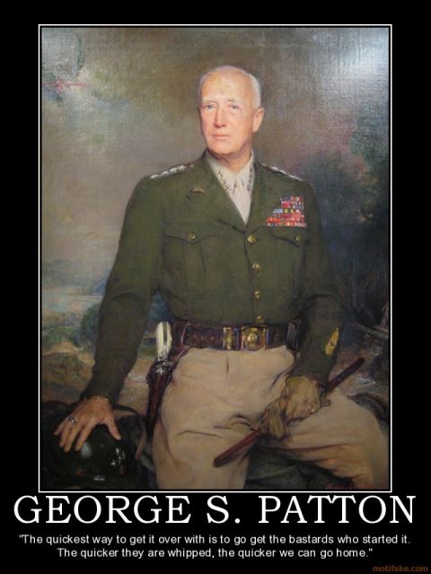 1988 Ford Bronco - A motivational poster a portrait of General George S. Patton with a quote about warfare.