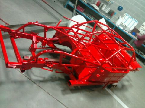 1994 Ford F-150 - Chassis frame painted red, likely for a custom build or race car.