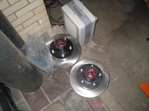 1979 Ford Bronco - Two new brake rotors are ready for installation.