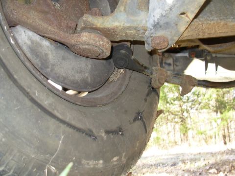 1995 Ford F-150 - I didn't realize it was bent badly enough to dig the adjuster bolt into the sidewall, blowing out the tire. IDK why Ford specifies that the…