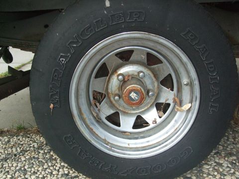 1979 Ford Bronco - Close-up of a tire and wheel, not a 1979 Ford Bronco.