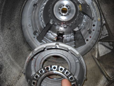 1993 Ford C-150 (Centurion Conversions) - Internal components of an automatic transmission, likely undergoing a rebuild.